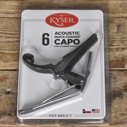 Kyser Quick Change Guitar Capo - Black Chrome - KG6BC