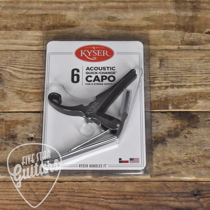 Kyser Quick Change Guitar Capo - Black Chrome - KG6BC