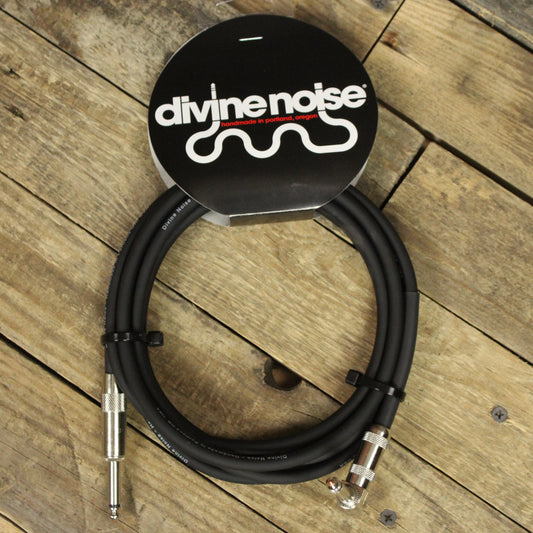 Divine Noise Straight to Right Angle 10 foot Instrument Cable - Black