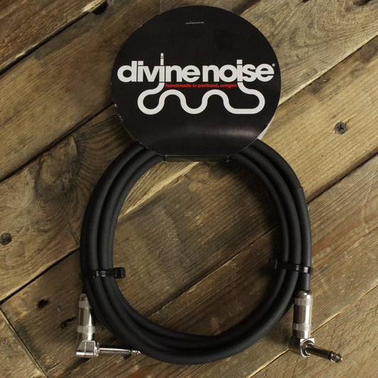 Divine Noise Right Angle to Right Angle 10ft Instrument Cable - Black