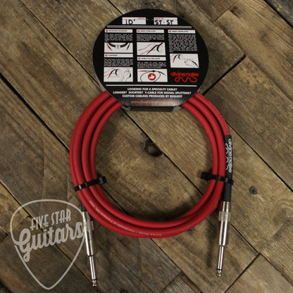 Divine Noise Straight to Straight 10ft Instrument Cable - Red