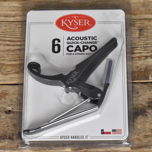 Kyser Quick Change Guitar Capo - Silver Vein - KG6SV