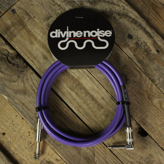 Divine Noise Straight to Right Angle 10ft Instrument Cable - Purple