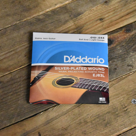 D'Addario EJ83L Silver Wound Gypsy Jazz Acoustic Guitar Strings Light 10-44