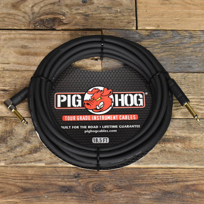 Pig Hog Straight to Right Angle Instrument Cable - 18.5ft