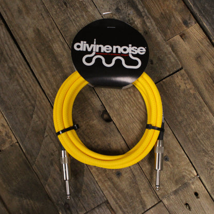 Divine Noise Straight to Straight 10ft Instrument Cable - Neon Yellow Tech Flex