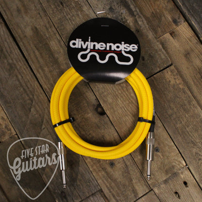 Divine Noise Straight to Straight 10ft Instrument Cable - Neon Yellow Tech Flex