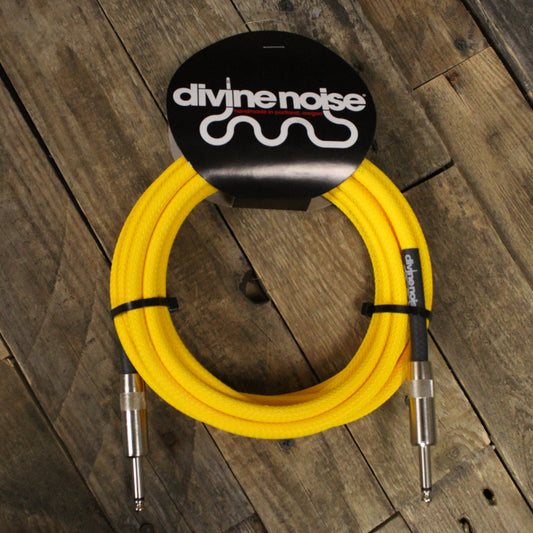 Divine Noise 15' Tech Flex Cable - Straight to Straight - Neon Yellow