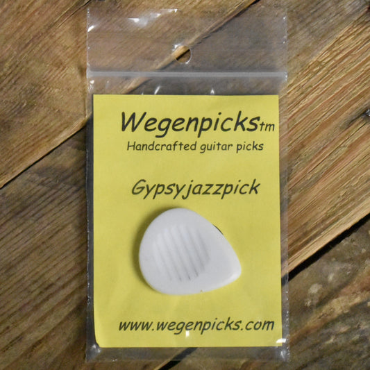 Wegenpicks 3.5mm White Gypsy Jazz Pick Right-Handed Bevel - Single - GP350