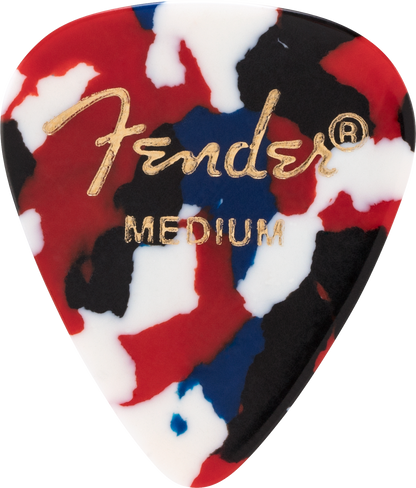 Fender Confetti 351 Shape Medium Picks - 12 Pack