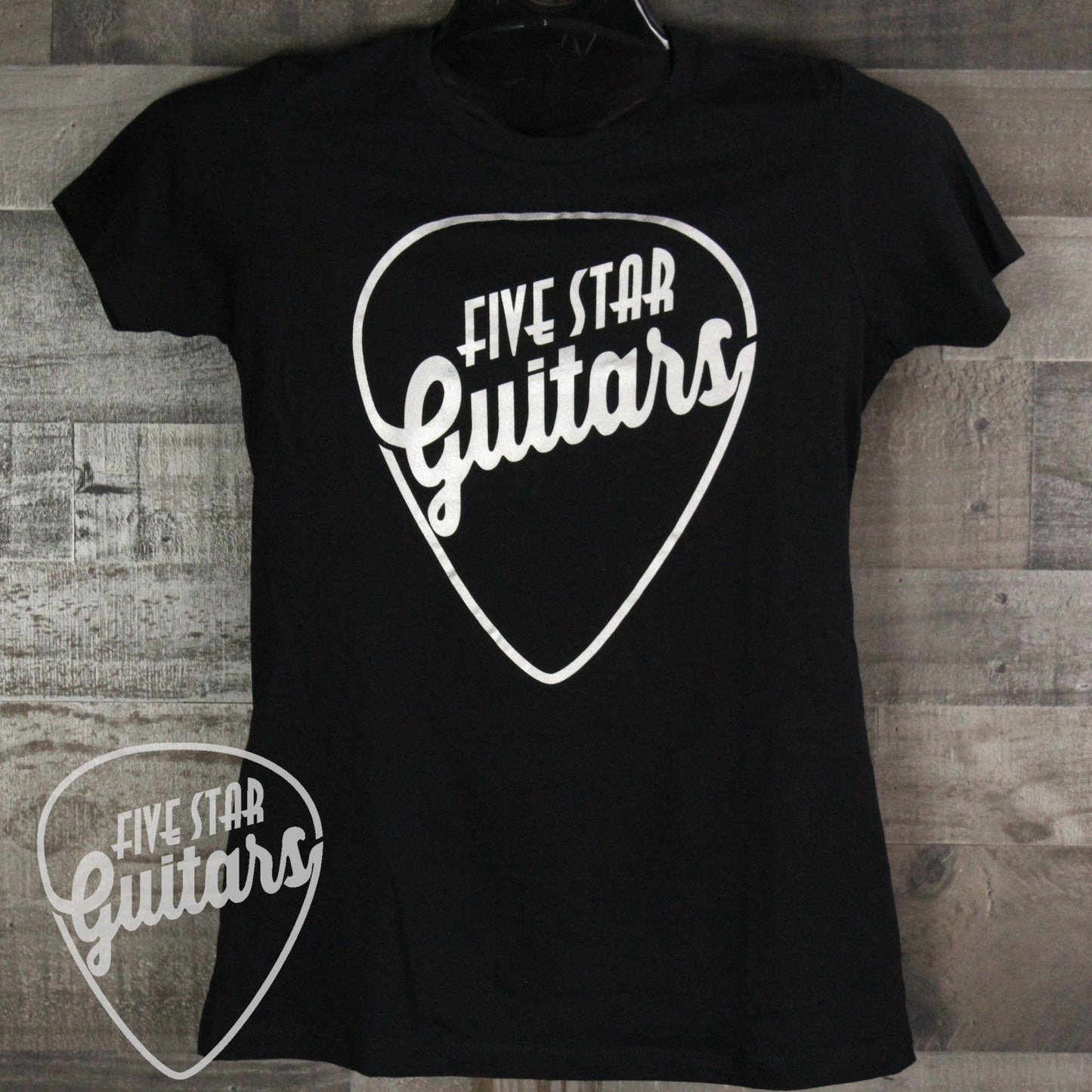 Five Star Guitars Pick Logo T-shirt - Women's XL