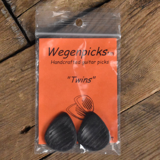 Wegenpicks 3.5mm Black "Twins" Mini Gypsy Jazz Pick Right-Handed Bevel - 2 Pack - TW350B