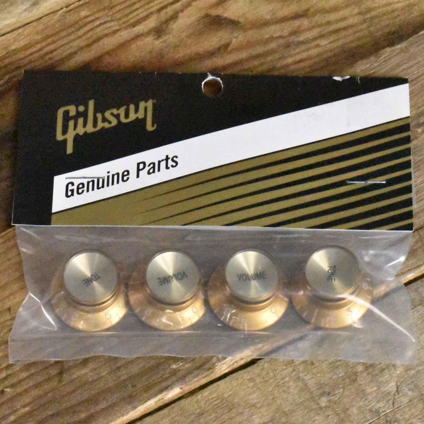 Gibson Top Hat Knobs with Inserts - Gold (4)