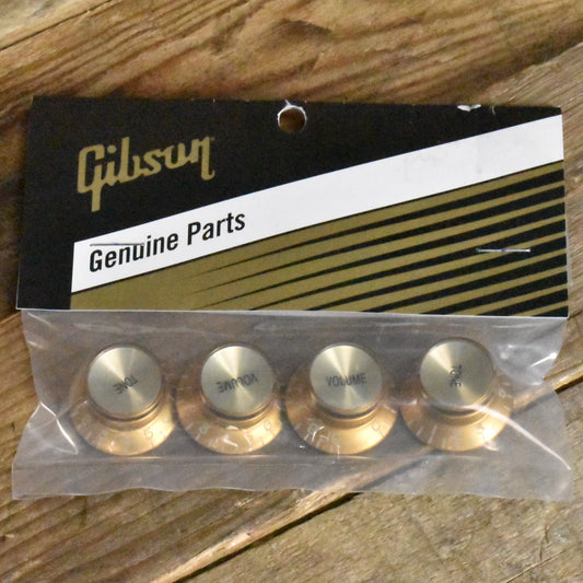 Gibson Top Hat Knobs with Inserts - Gold (4)