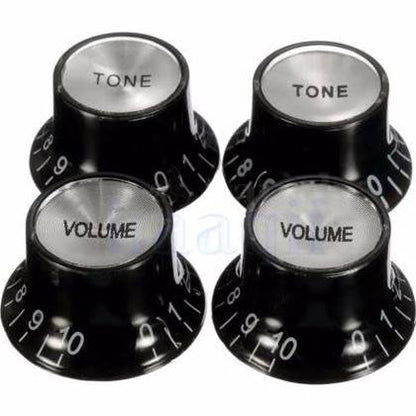 Gibson Top Hat Knobs with Inserts - Black (4)