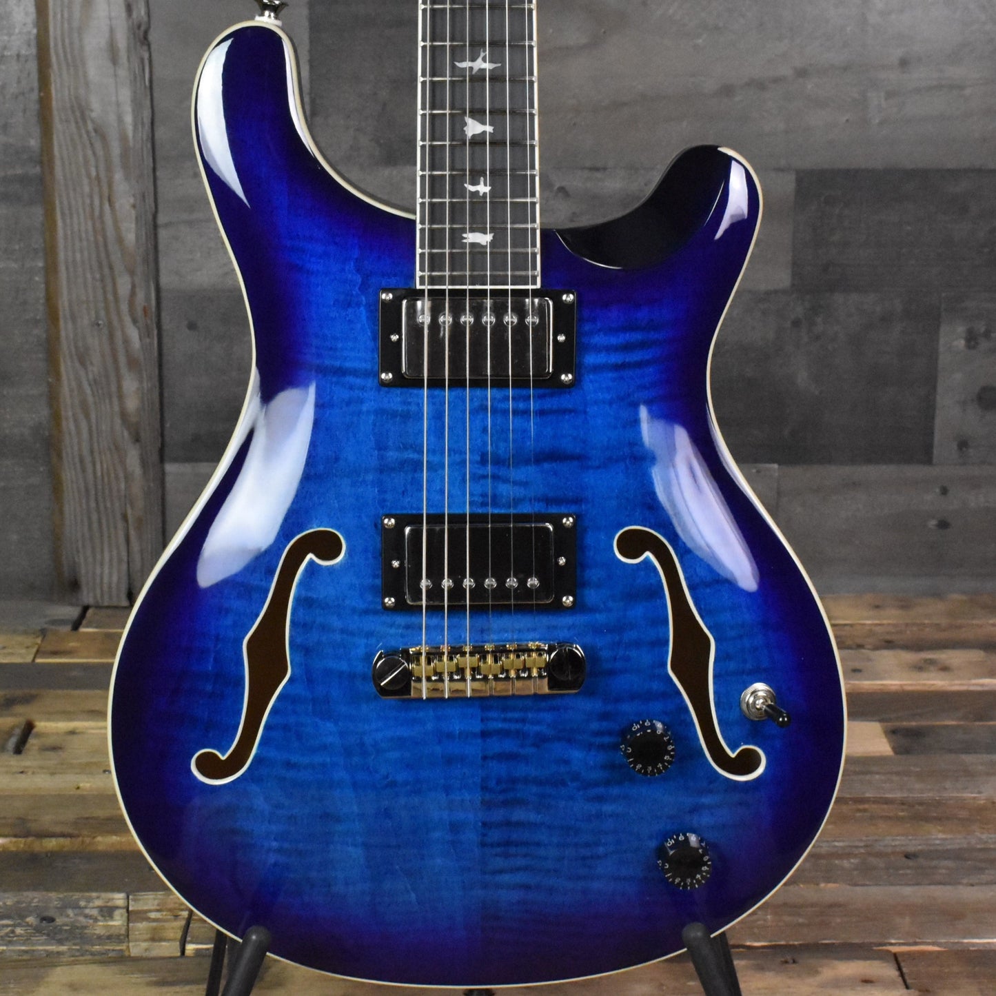 Paul Reed Smith Hollowbody II - Faded Blue Burst with Hard Shell Case SN:3955