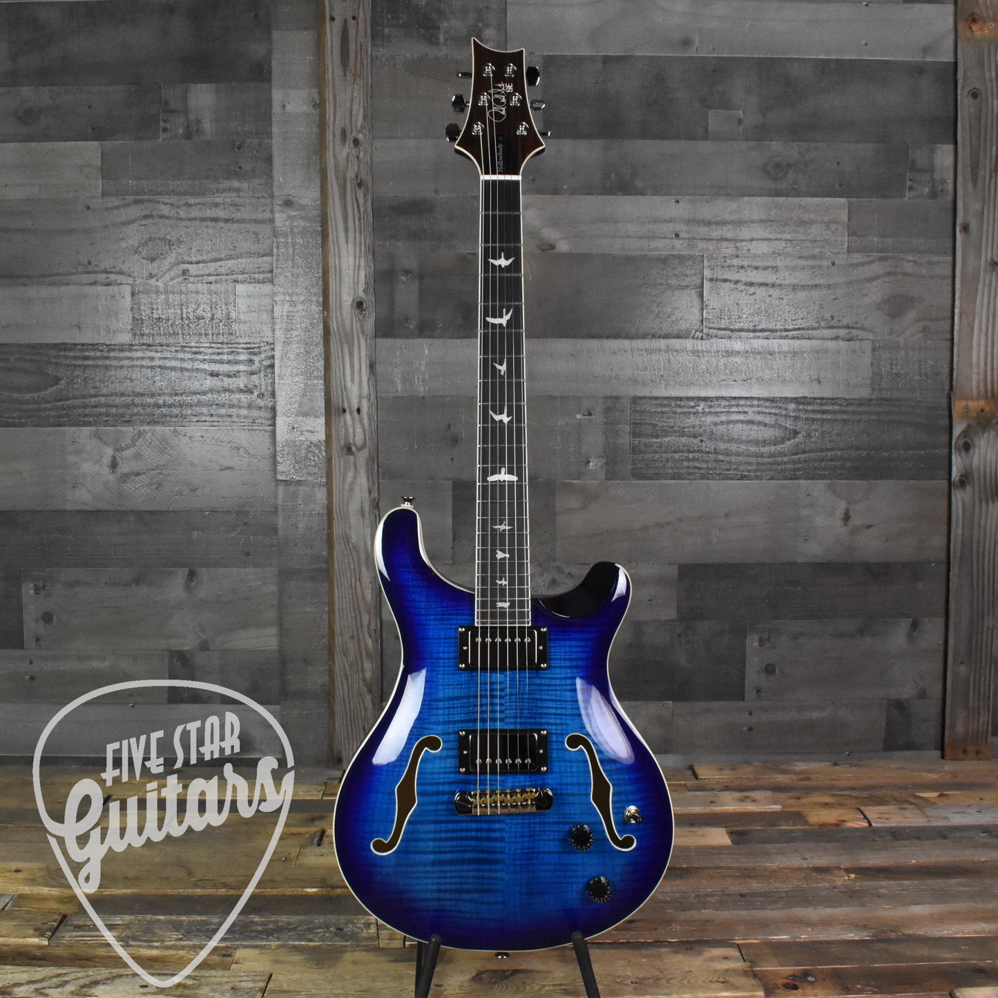 Paul Reed Smith Hollowbody II - Faded Blue Burst with Hard Shell Case SN:5376