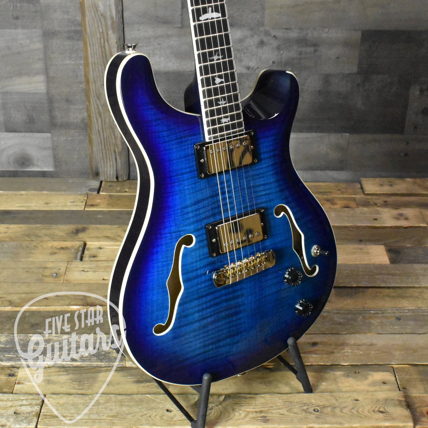 Paul Reed Smith Hollowbody II - Faded Blue Burst with Hard Shell Case SN:5376