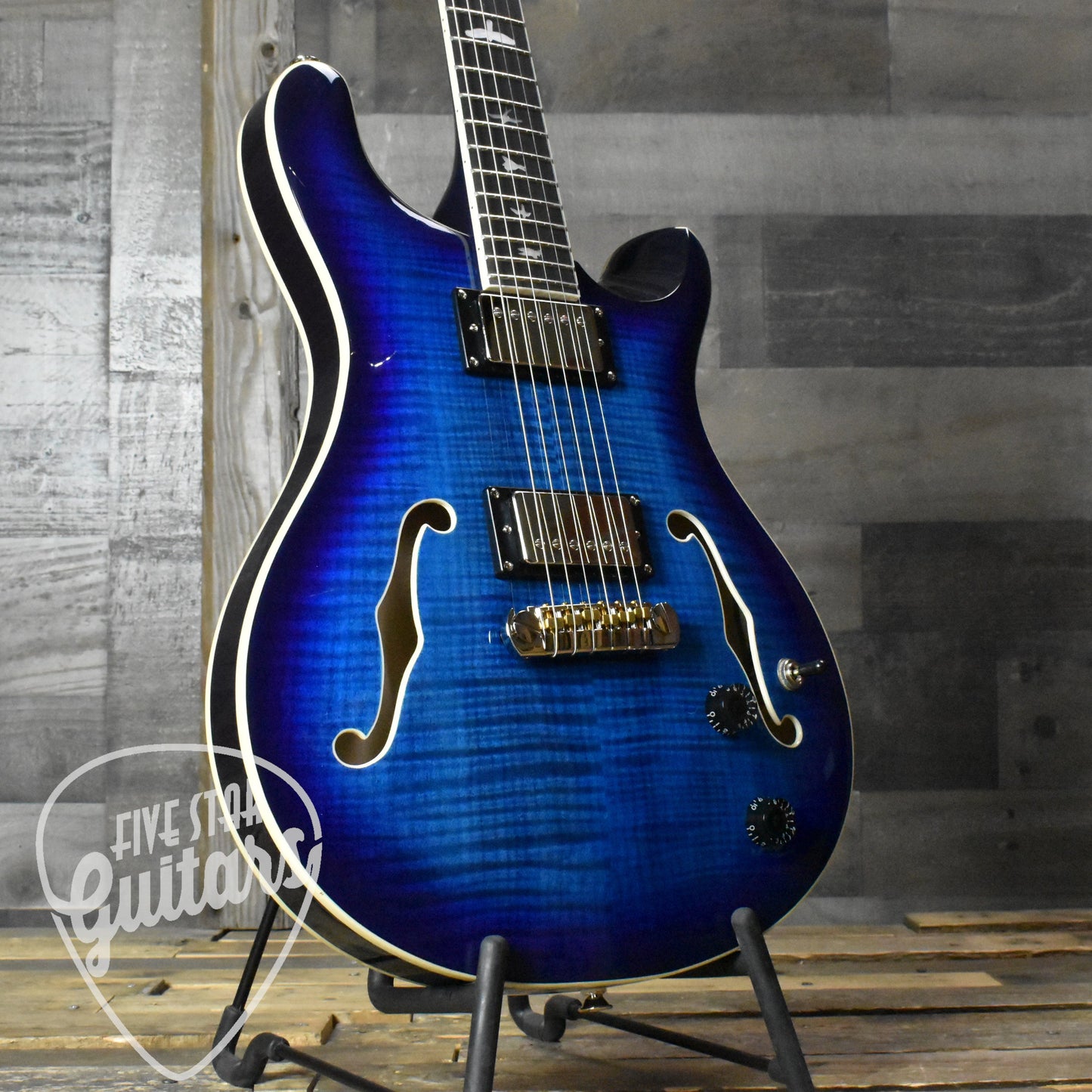 Paul Reed Smith Hollowbody II - Faded Blue Burst with Hard Shell Case SN:5376