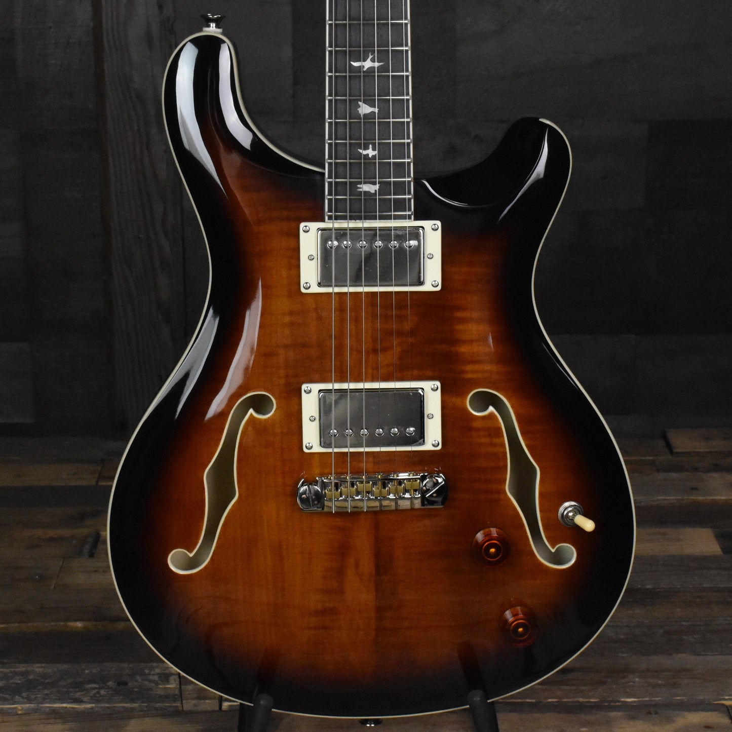 Paul Reed Smith SE Hollowbody II - Black Gold Burst with Hard Shell Case SN:3750