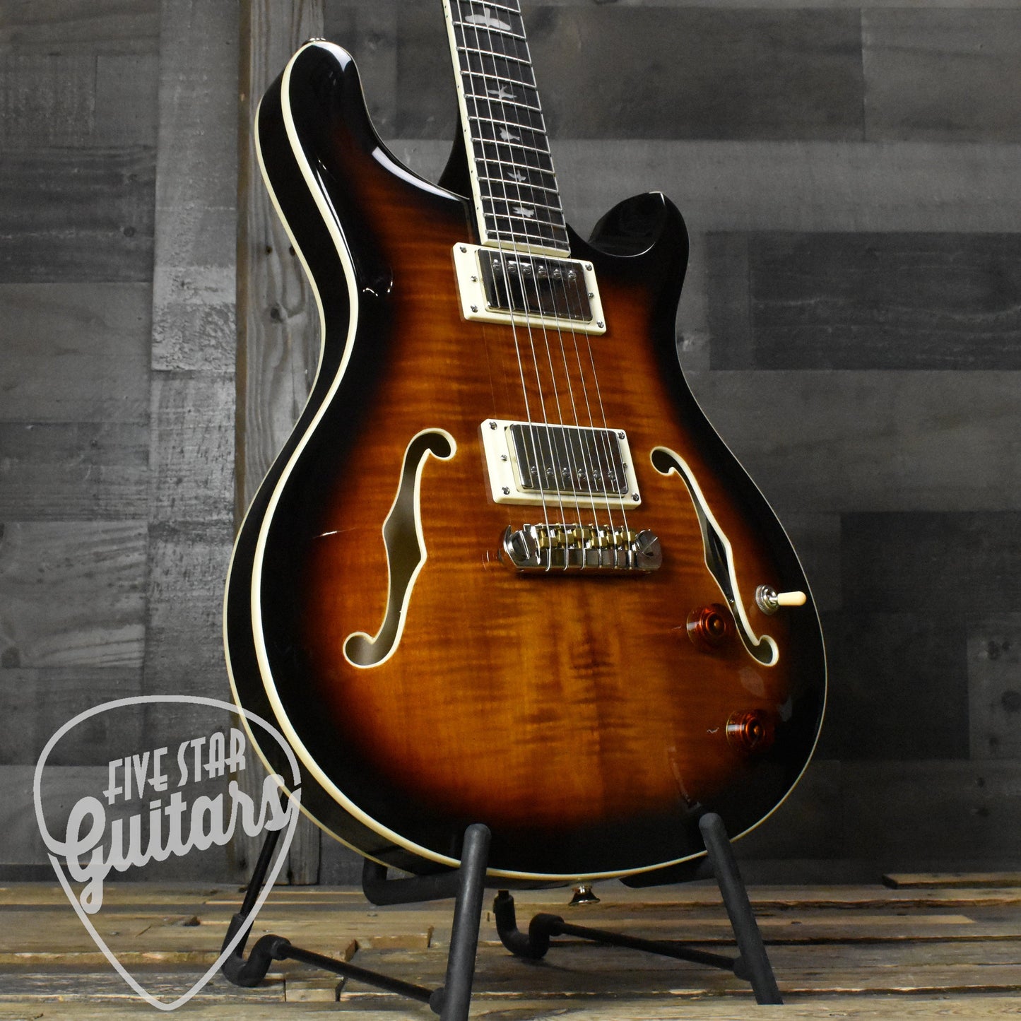 Paul Reed Smith SE Hollowbody II - Black Gold Burst with Hard Shell Case SN:3750