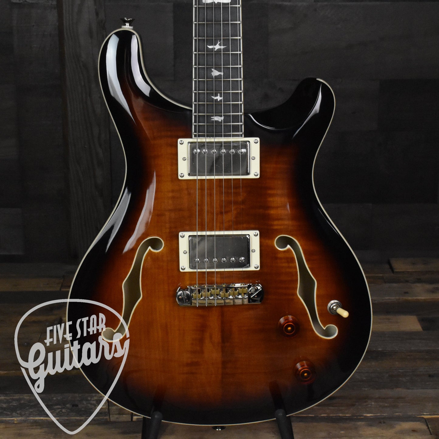 Paul Reed Smith SE Hollowbody II - Black Gold Burst with Hard Shell Case SN:3750