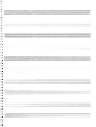 Hal Leonard 10-Stave Manuscript Paper