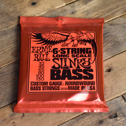 Ernie Ball P02838 2838 Nickel Wound 6 String Electric Bass Strings 32-130