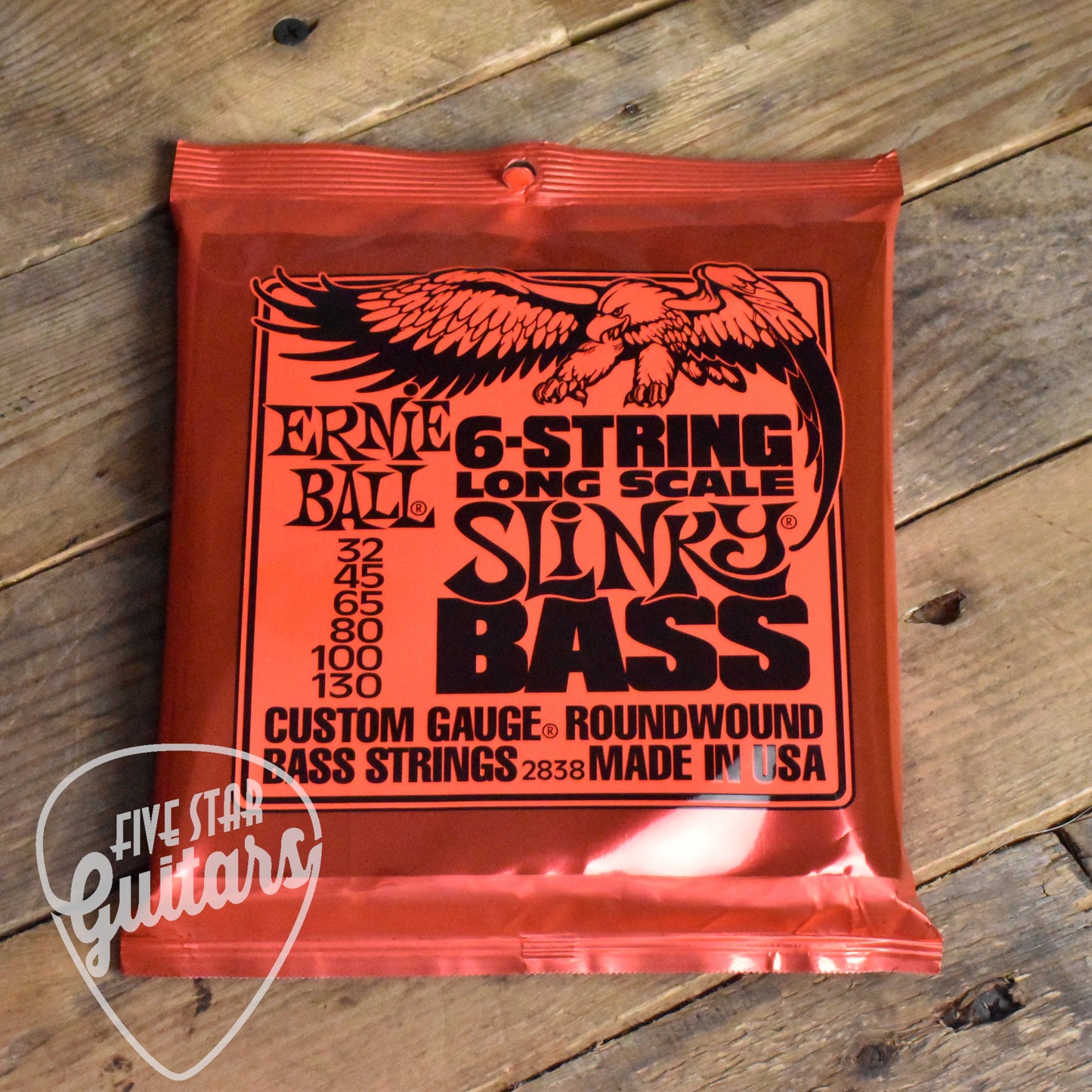 Ernie Ball P02838 2838 Nickel Wound 6 String Electric Bass Strings 32-130