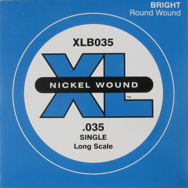 D'Addario XLB035 Nickel Round Wound Electric Bass Guitar Single String .035