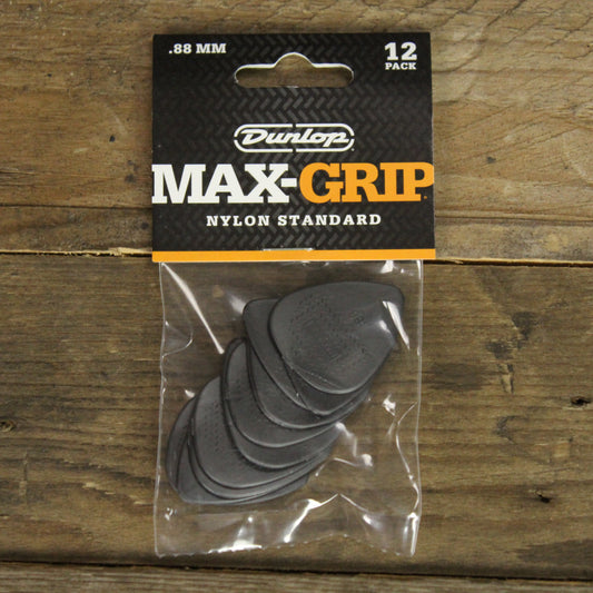 Dunlop Max-Grip Nylon Standard .88mm Guitar Picks - 12 Pack - 449P088