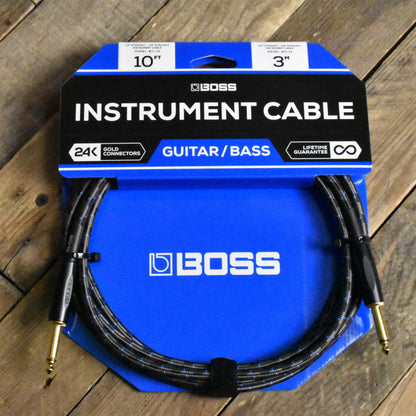 Boss BIC-10 Instrument Cable - 10ft/3M - Straight/Straight - 1/4" Jack