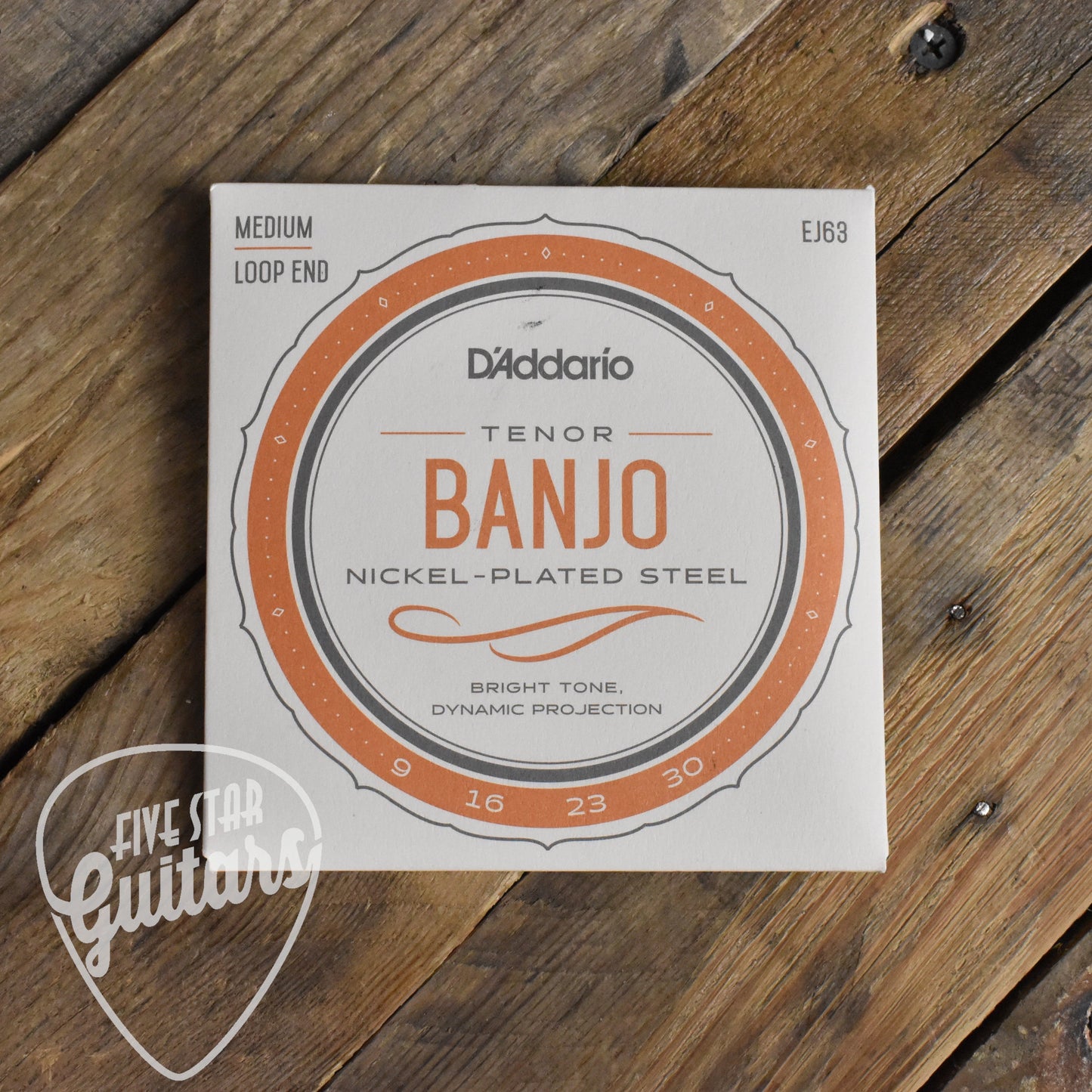 D'Addario EJ63 Nickel Wound Loop End Tenor Banjo Strings Medium 9-30