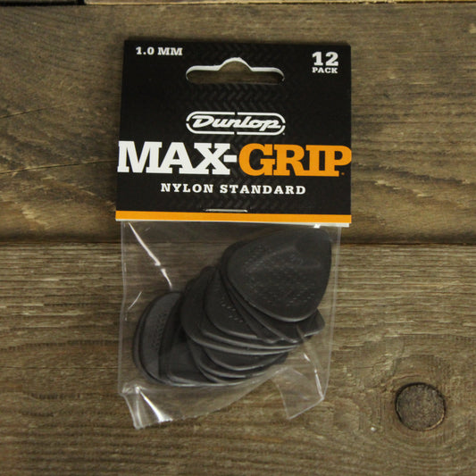 Dunlop Max-Grip Nylon Standard 1.0mm Guitar Picks - 12 Pack - 449P100