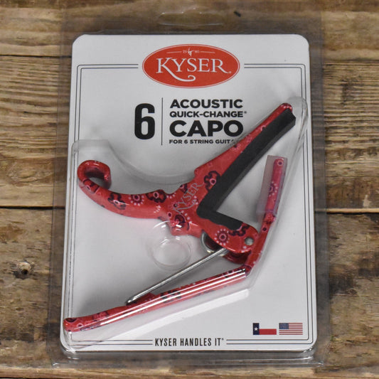 Kyser Quick Change Guitar Capo - Red Bandana - KG6RBA