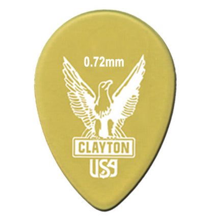 Clayton Ultem Small Teardrop .72mm Guitar Picks - 12 Pack - UST72