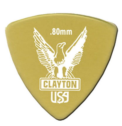 Clayton Ultem Rounded Triangle .80mm Guitar Picks - 12 Pack