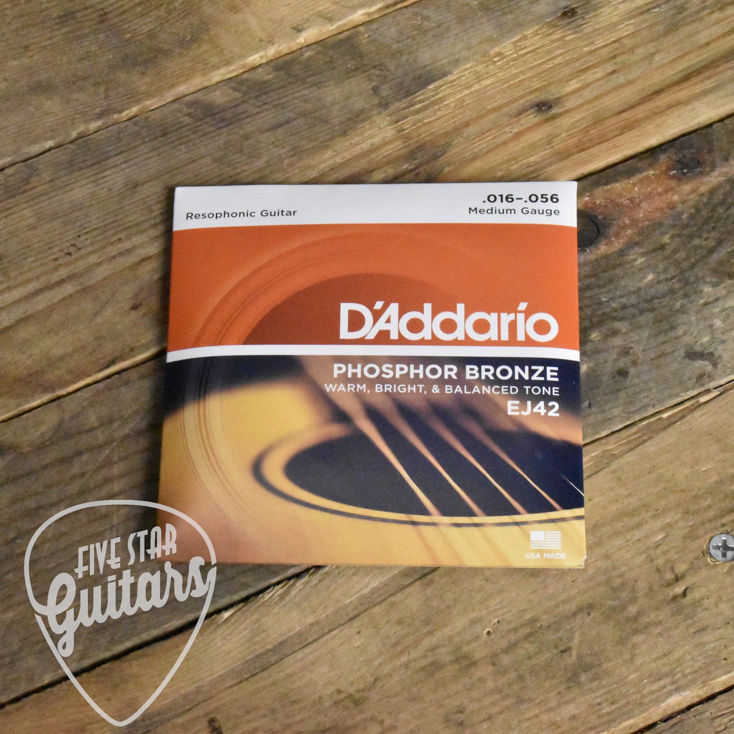 D'Addario EJ42 Phosphor Bronze Resophonic Acoustic Guitar Strings