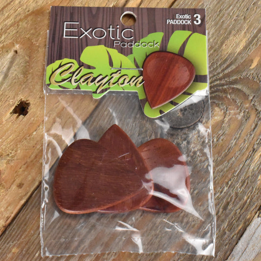 Clayton Exotic Paddock Guitar Picks - 3 Pack - PDS