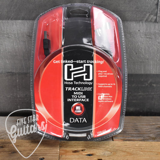 Hosa TRACKLINK Interface Cable MIDI I/O to USB Type A - USM-422