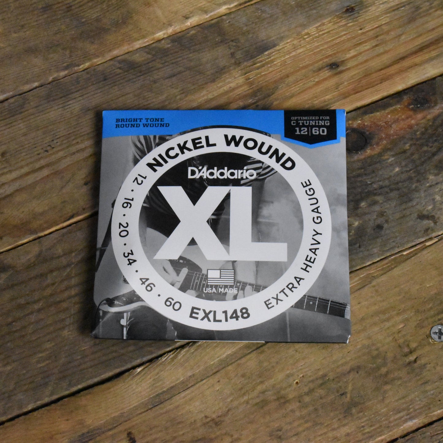 D'Addario EXL148 Hybrid Nickel Wound C-Tuning Optimized Electric Guitar Strings Extra Heavy 12-60