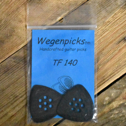 Wegenpicks 1.4mm Black Triangular Picks - 2 Pack - TF140B