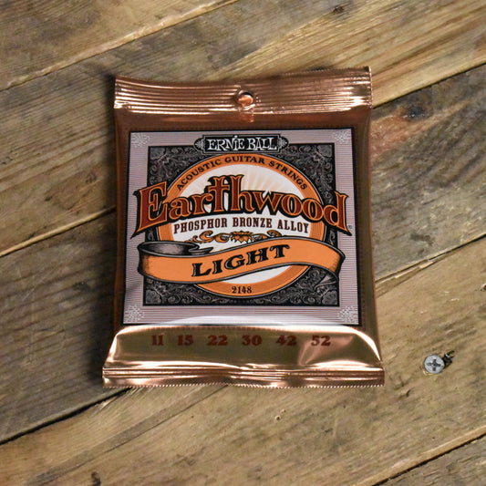 Ernie Ball P02148 Earthwood Phosphor Bronze Light Acoustic Strings 11-52