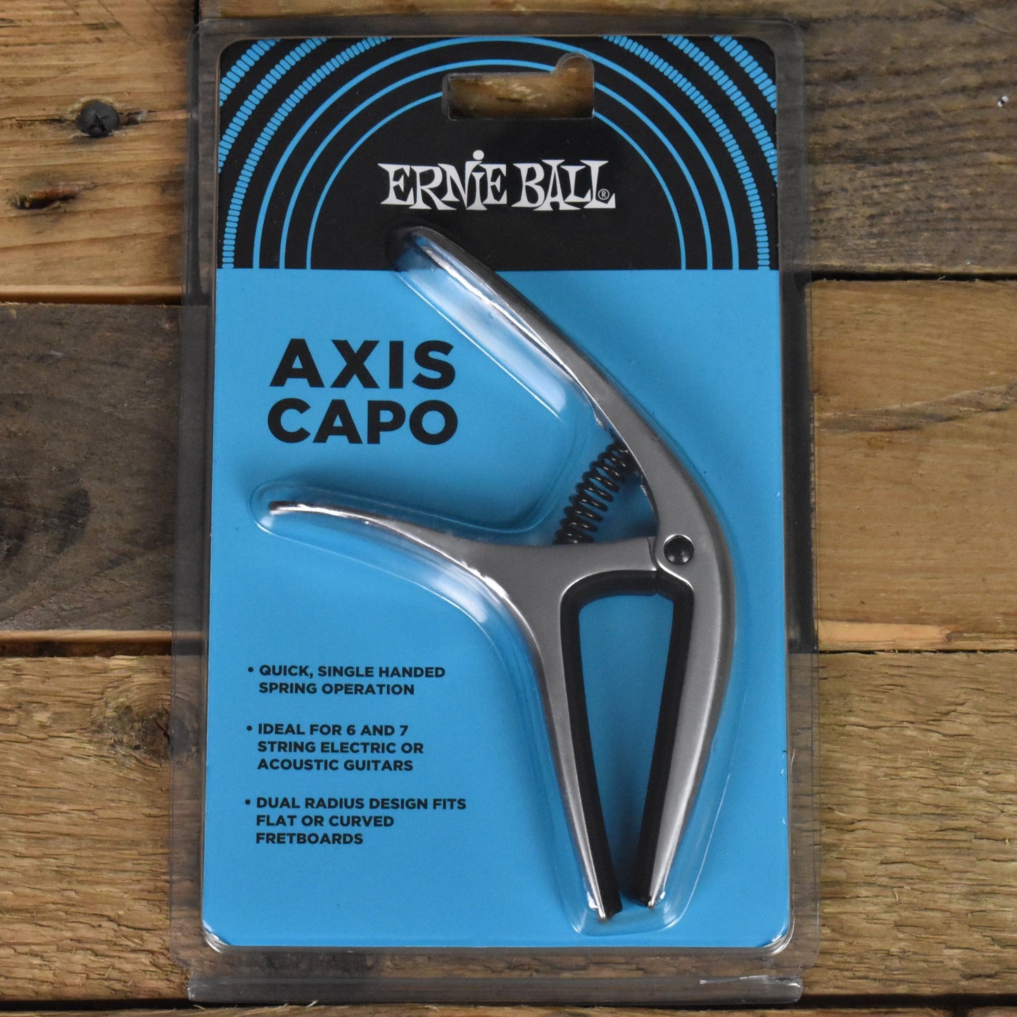 Ernie Ball Axis Ergonomic Guitar Capo - Silver - P09601