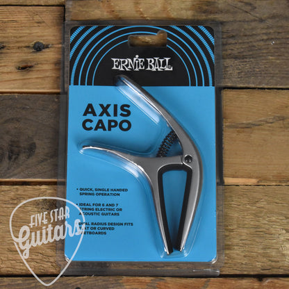 Ernie Ball Axis Ergonomic Guitar Capo - Silver - P09601