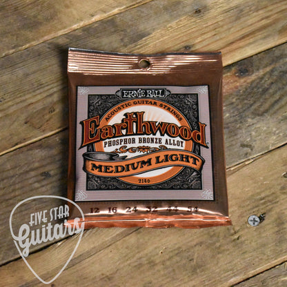 Ernie Ball P02146 Earthwood Phosphor Bronze Medium Light Acoustic Guitar Strings 12-54