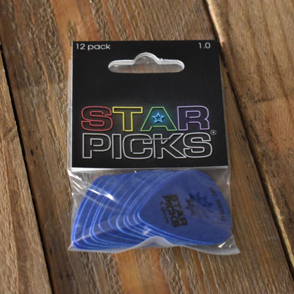 Star Picks Blue 1.0mm Guitar Picks - 12 Pack