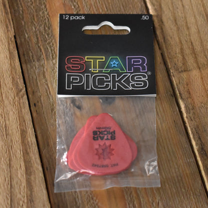 Star Picks Red .50mm Guitar Picks - 12 Pack