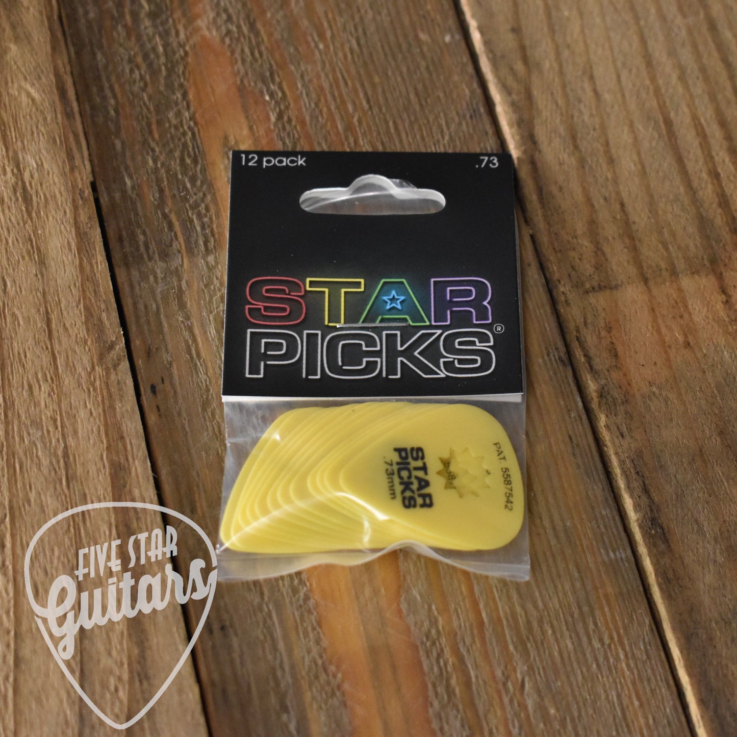 Star Picks Yellow .73mm Guitar Picks - 12 Pack