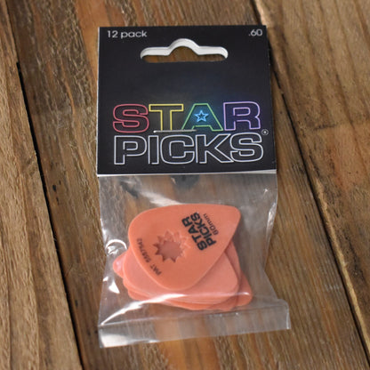 Star Picks Orange .60mm Guitar Picks - 12 Pack